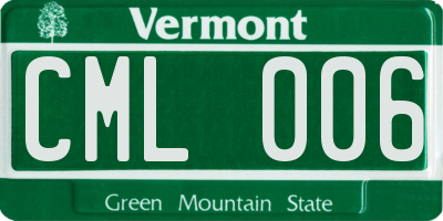 VT license plate CML006