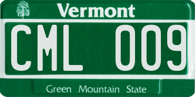 VT license plate CML009