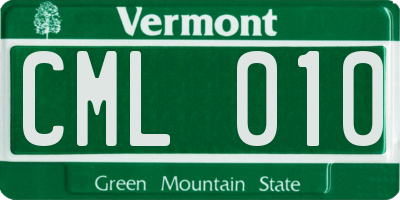 VT license plate CML010