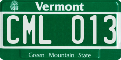VT license plate CML013