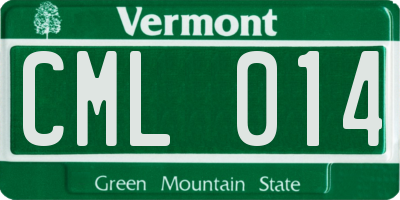 VT license plate CML014