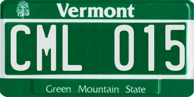 VT license plate CML015