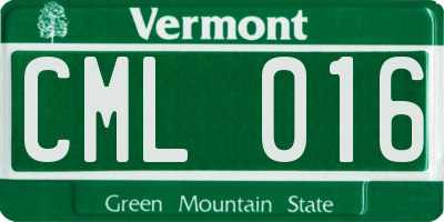 VT license plate CML016