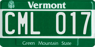 VT license plate CML017