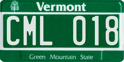 VT license plate CML018