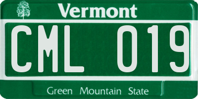 VT license plate CML019