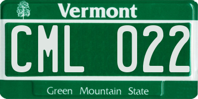 VT license plate CML022