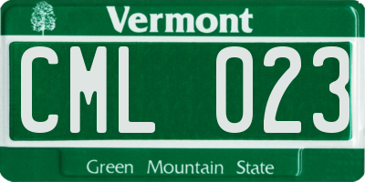 VT license plate CML023