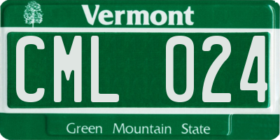VT license plate CML024