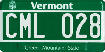 VT license plate CML028