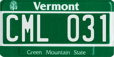 VT license plate CML031