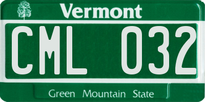 VT license plate CML032
