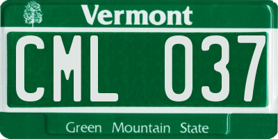 VT license plate CML037