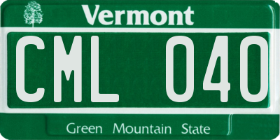 VT license plate CML040