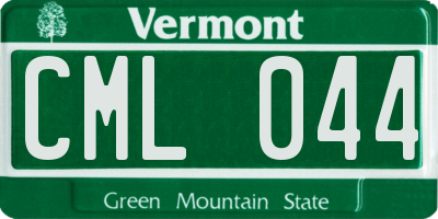 VT license plate CML044