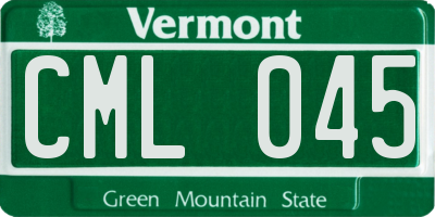 VT license plate CML045