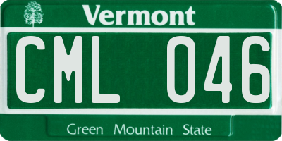 VT license plate CML046