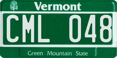VT license plate CML048