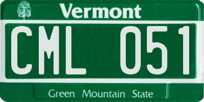 VT license plate CML051