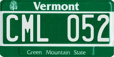 VT license plate CML052