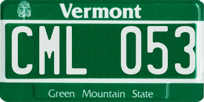 VT license plate CML053