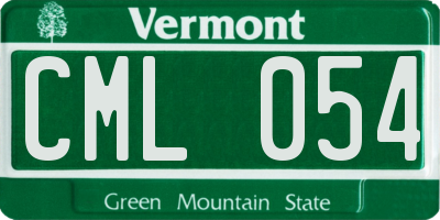 VT license plate CML054