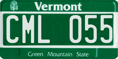 VT license plate CML055
