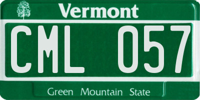 VT license plate CML057