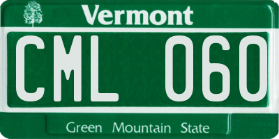 VT license plate CML060
