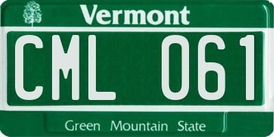VT license plate CML061