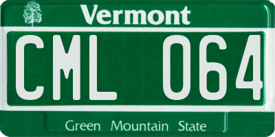 VT license plate CML064