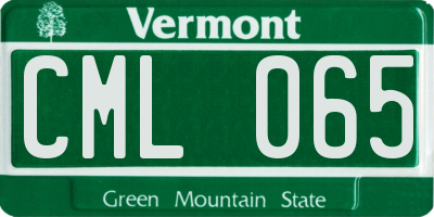 VT license plate CML065