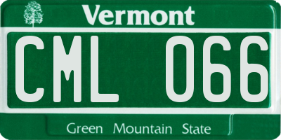 VT license plate CML066