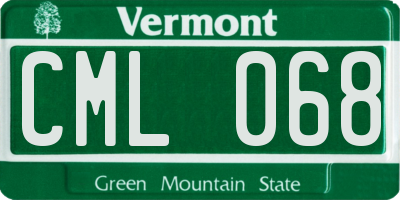 VT license plate CML068