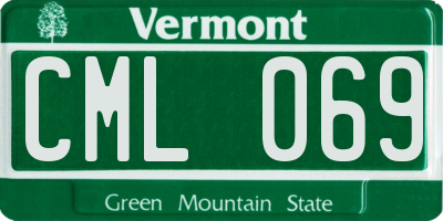 VT license plate CML069
