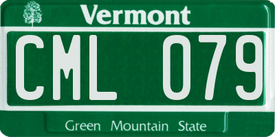 VT license plate CML079
