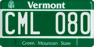 VT license plate CML080