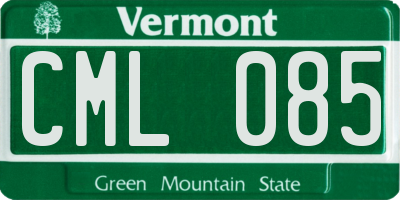 VT license plate CML085