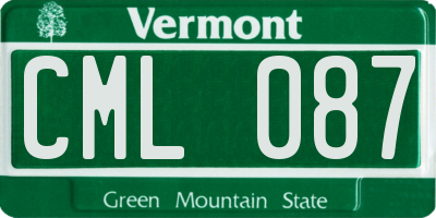 VT license plate CML087