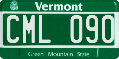 VT license plate CML090
