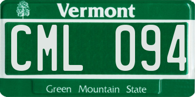 VT license plate CML094