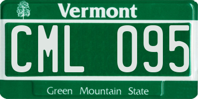 VT license plate CML095