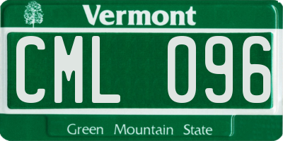VT license plate CML096