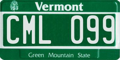 VT license plate CML099