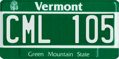 VT license plate CML105