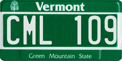 VT license plate CML109