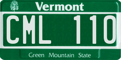 VT license plate CML110