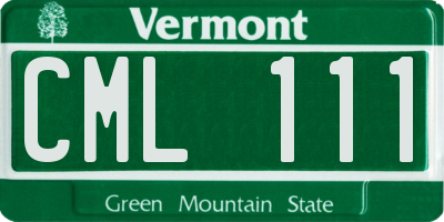 VT license plate CML111