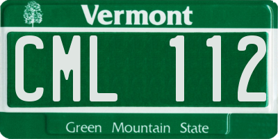 VT license plate CML112