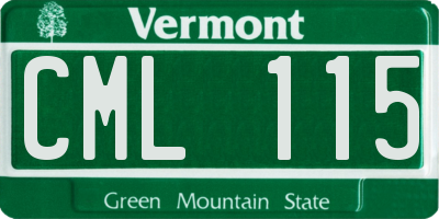VT license plate CML115